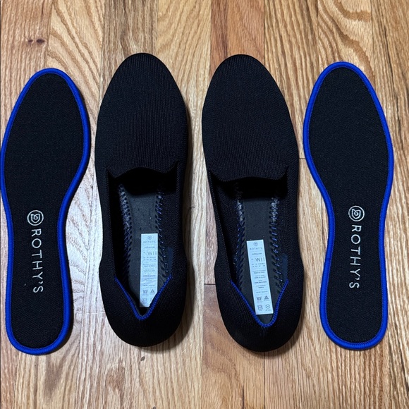 Rothy's The Flat Black Knit Round Toe Slip On Loafers NWOT - Picture 3 of 7